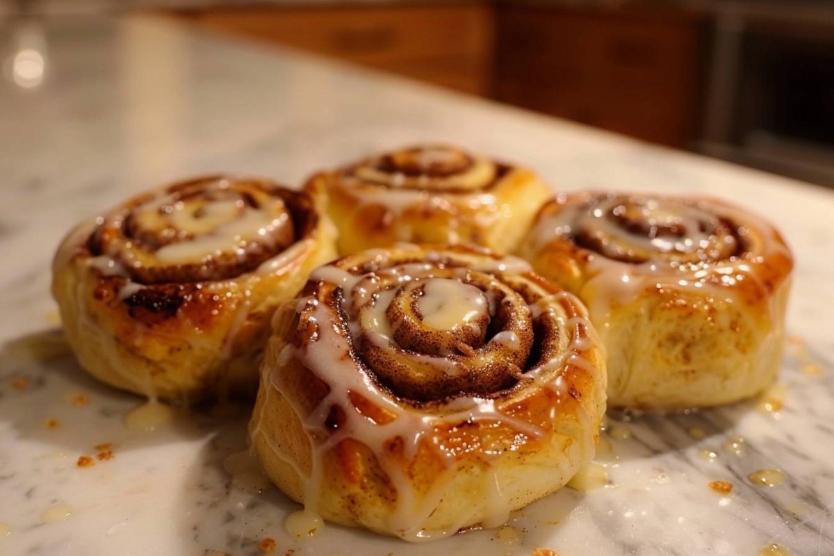 réalisez de délicieux cinnamon rolls en un rien de temps avec de la pâte à pizza